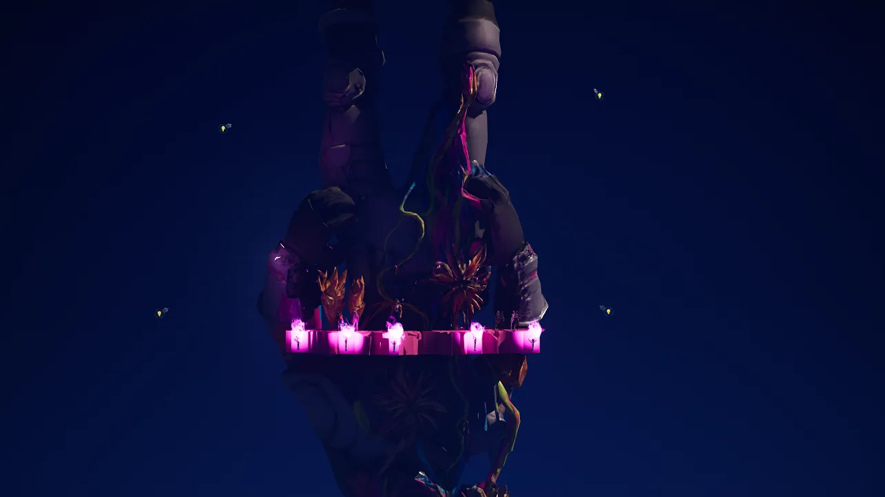 The artist performing on the island during the first concert