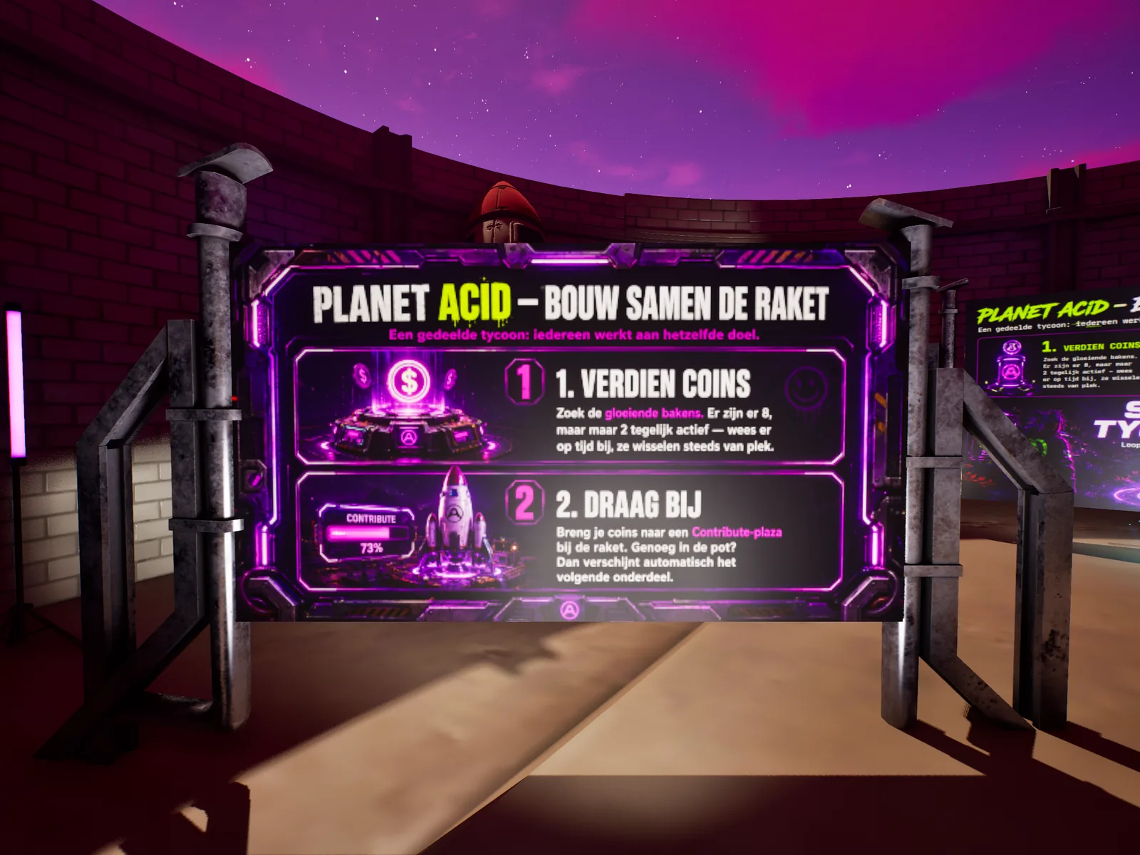 First explanation panel in the lobby